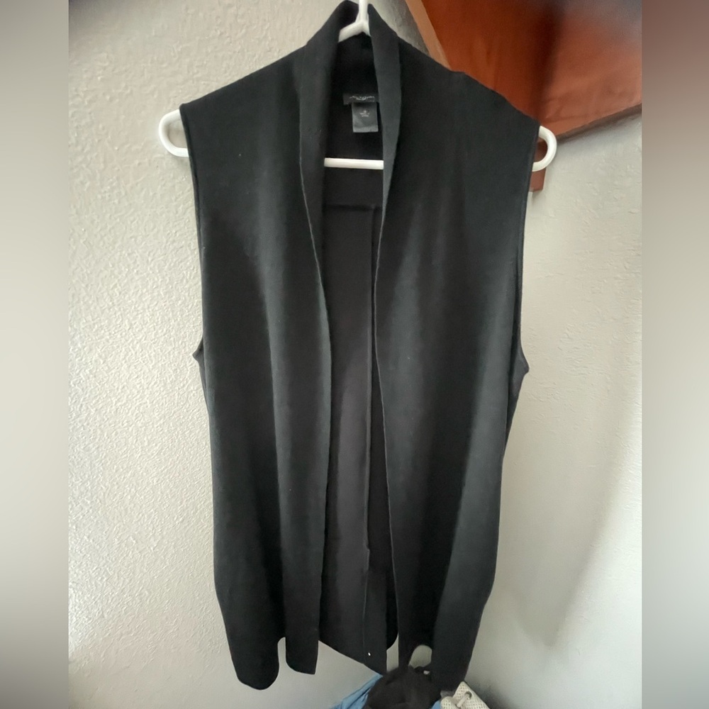 Ann Taylor cozy sleeveless cotton  open cardigan vest